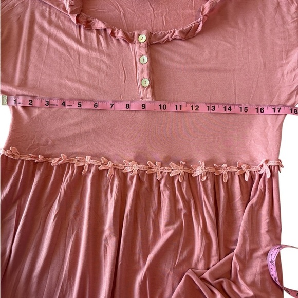 POL Women’s Casual Pink Flutter Mini Dress Appliqué Stretch Small - Picture 8 of 10